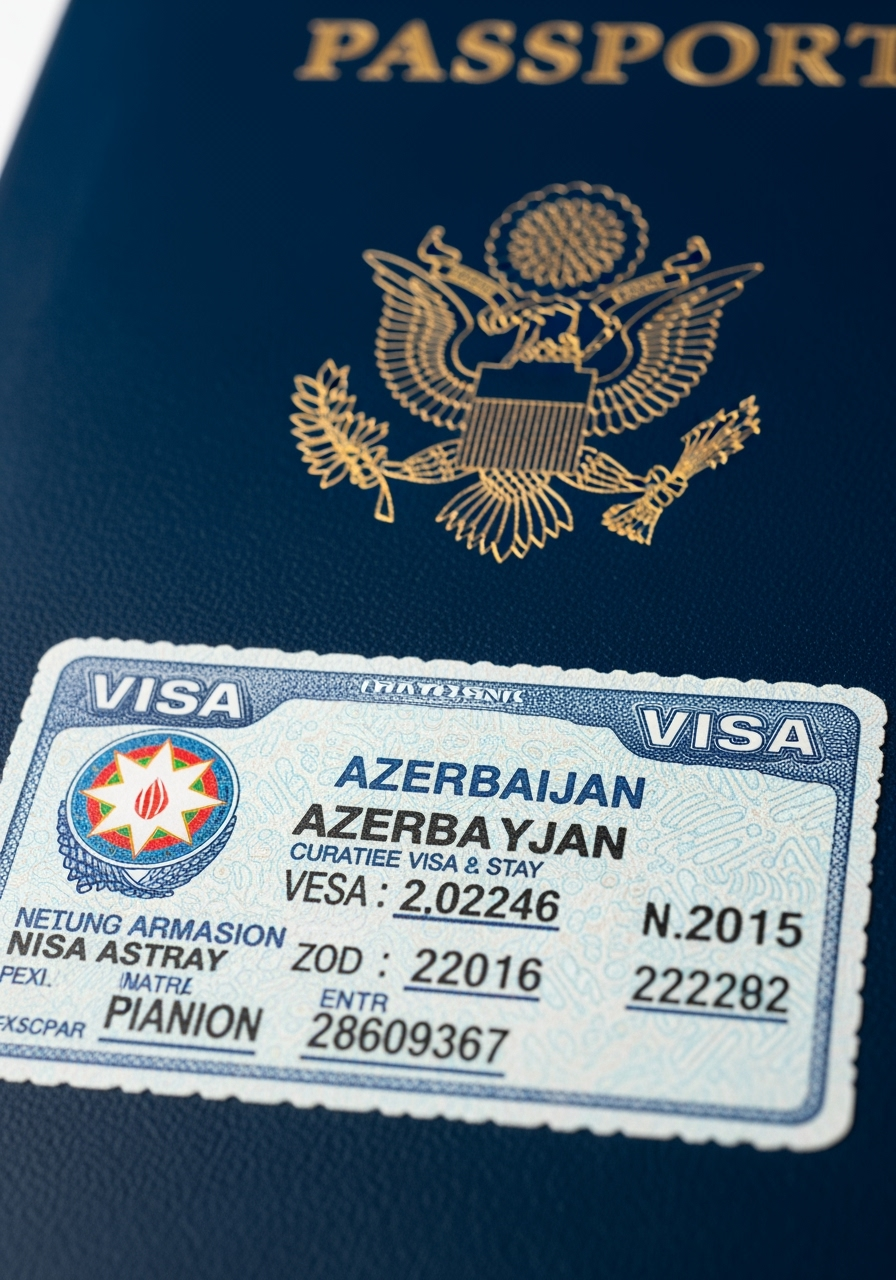 US passport with Azerbaijan visa